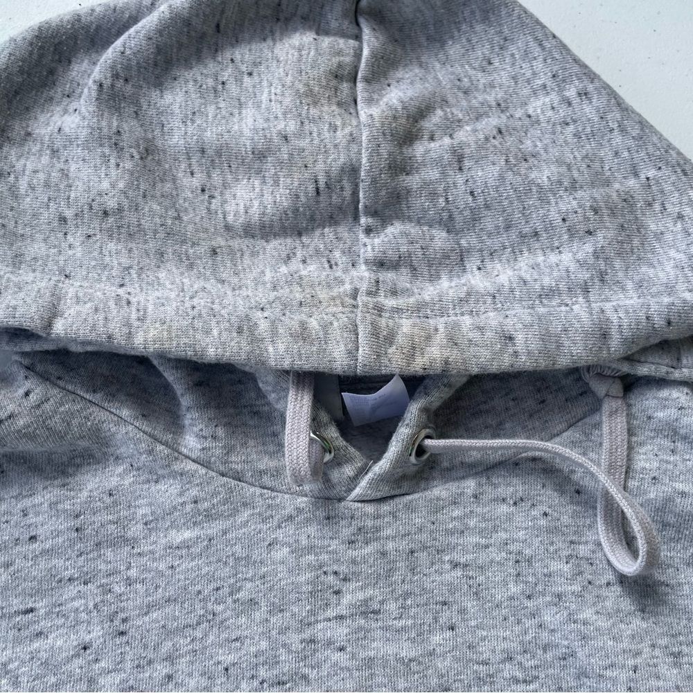 Divided H&M Gray Cropped Hoodie Size L Speckled Pullover - Picture 2 of 10